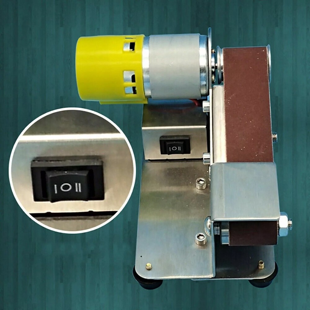 Mini Electric Grinder Belt Sander Polishing Grinding Knife DIY Sharpener Machine