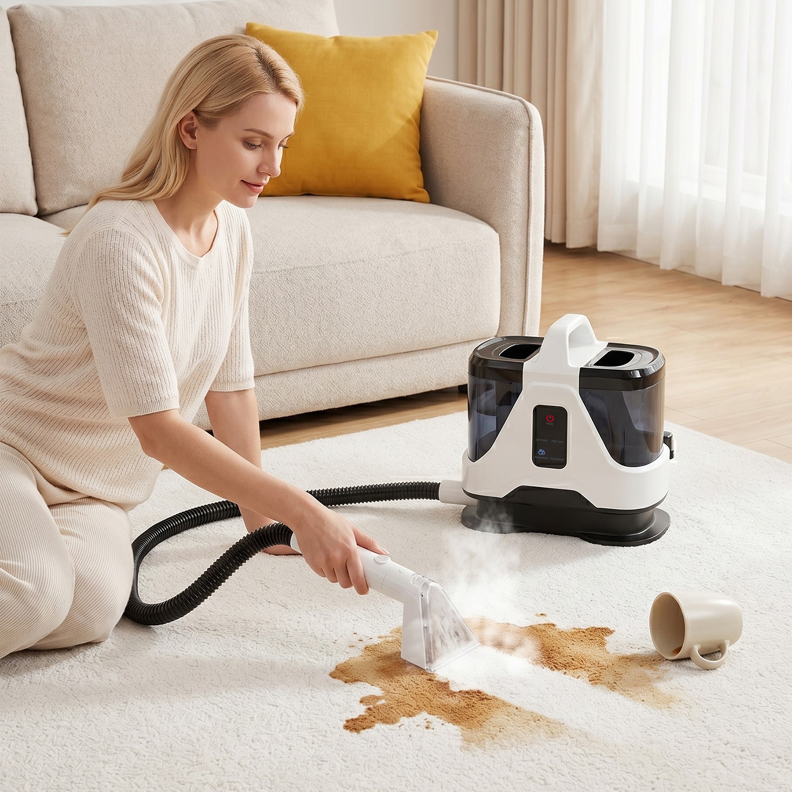 1700W High Power Steam Cleaner Portable Carpet and Upholstery Stain Remover A7