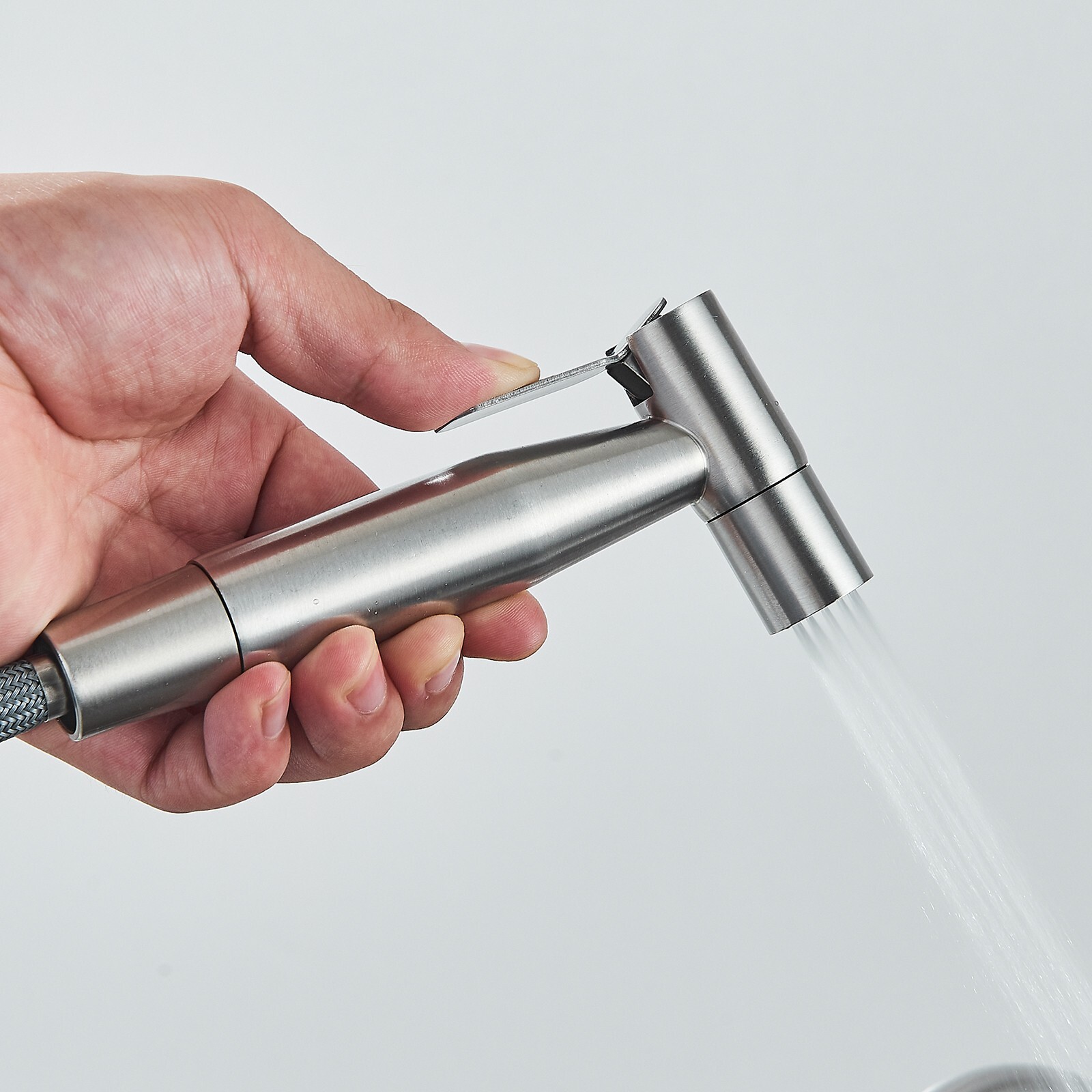 Brushed Nickel Kitchen Faucet 2Handle 4 Hole Sink Mixer Faucet with Side Sprayer