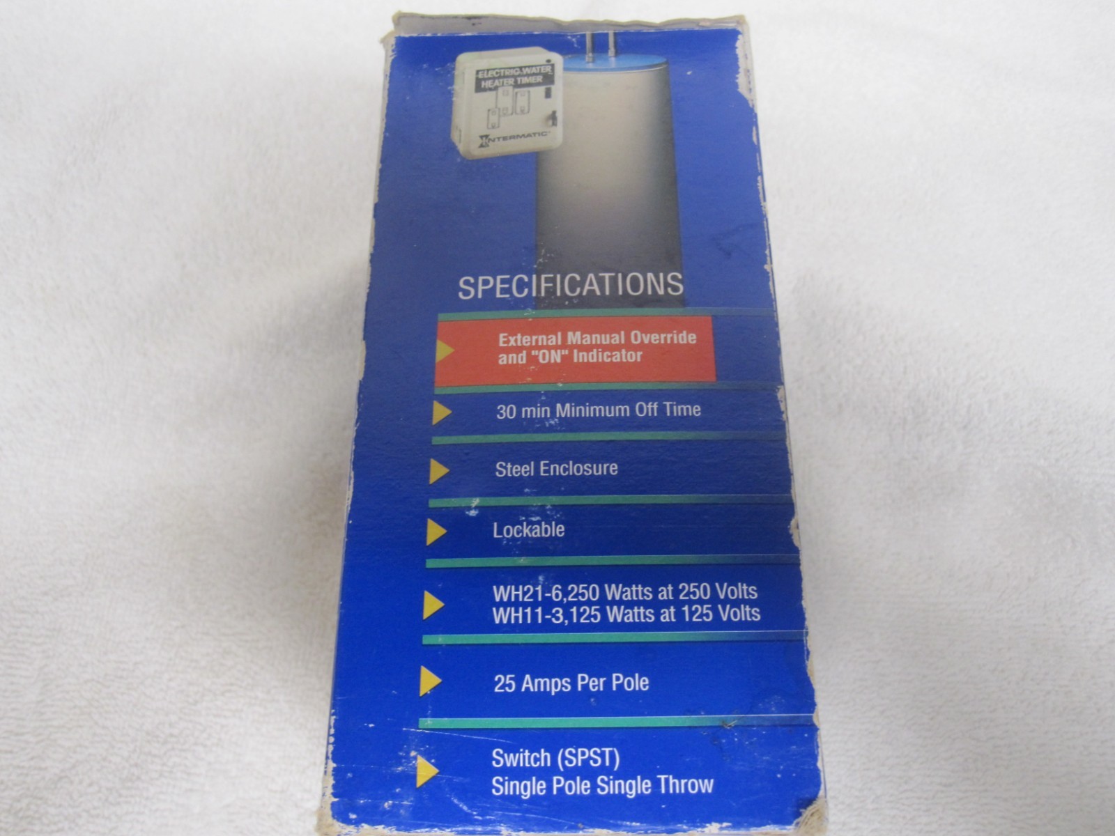 New Intermatic WH21 Water Heater Timer 250 Watts, 25 Amps 250 Volts NOS