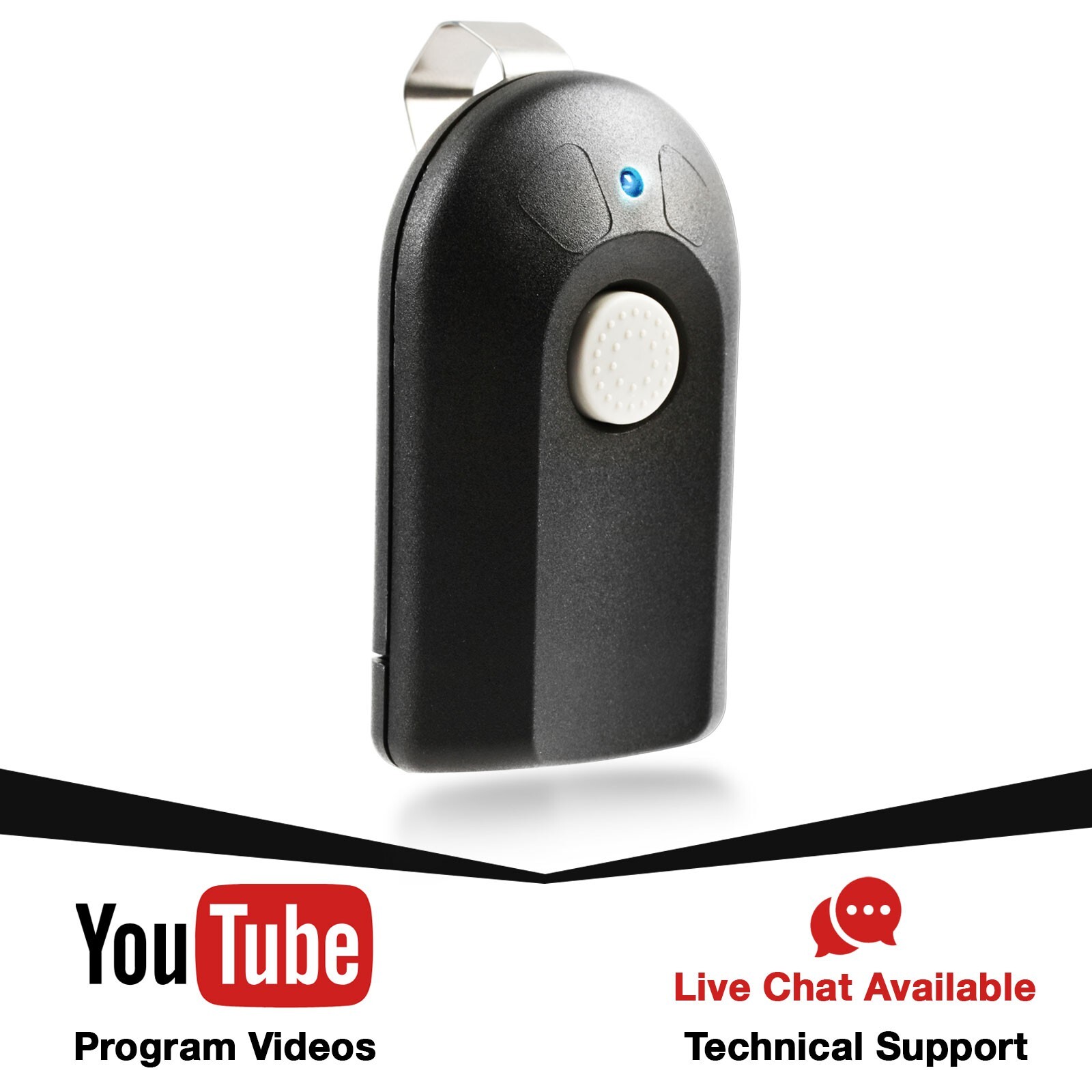 Garage Door Opener 1-Button Remote Black for Genie ACSCTG Type 1 GIT