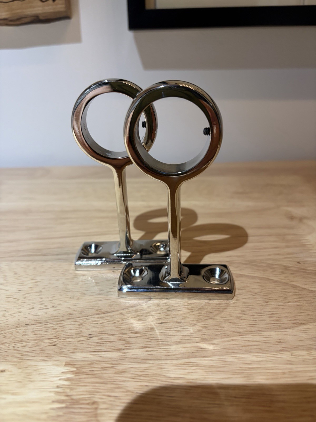 RH Classic Collection Rod Brackets Pair 1.25 ID, Polished Nickel Open Box