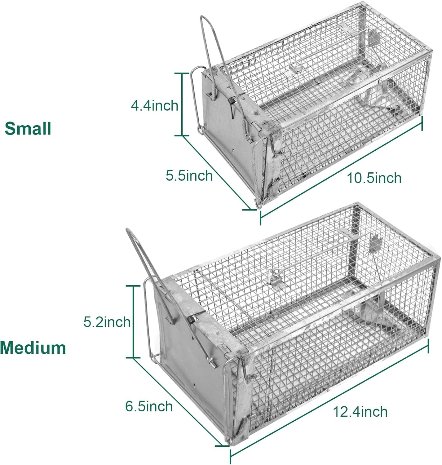 2 Pack Rat Trap Humane Mouse Traps Work Small Rodent Animal-Mice Catch Release S