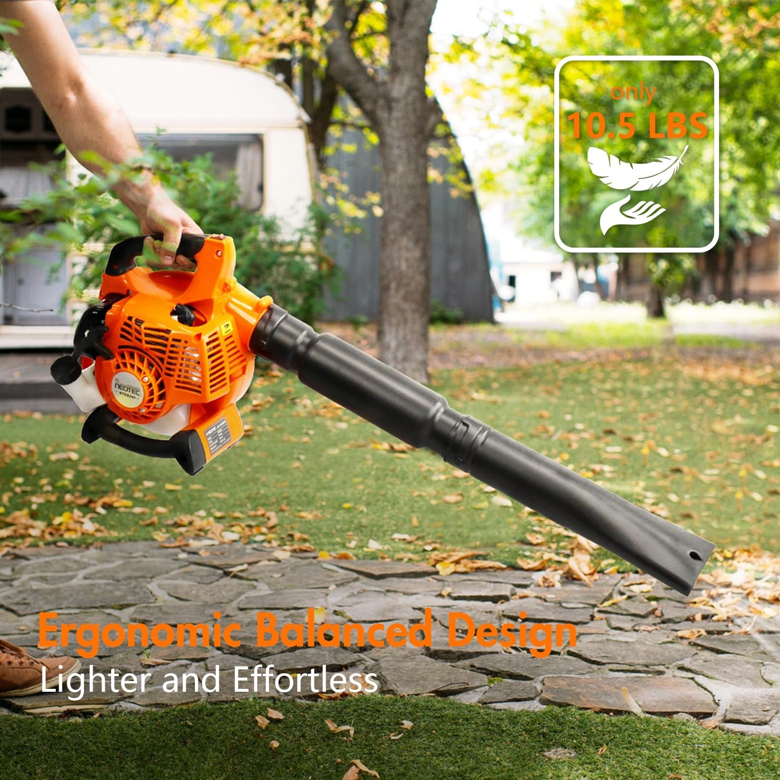 2-Stroke Handheld Leaf Blower Gas Powered 25.4CC Heavy Duty Grass Yard Clean US