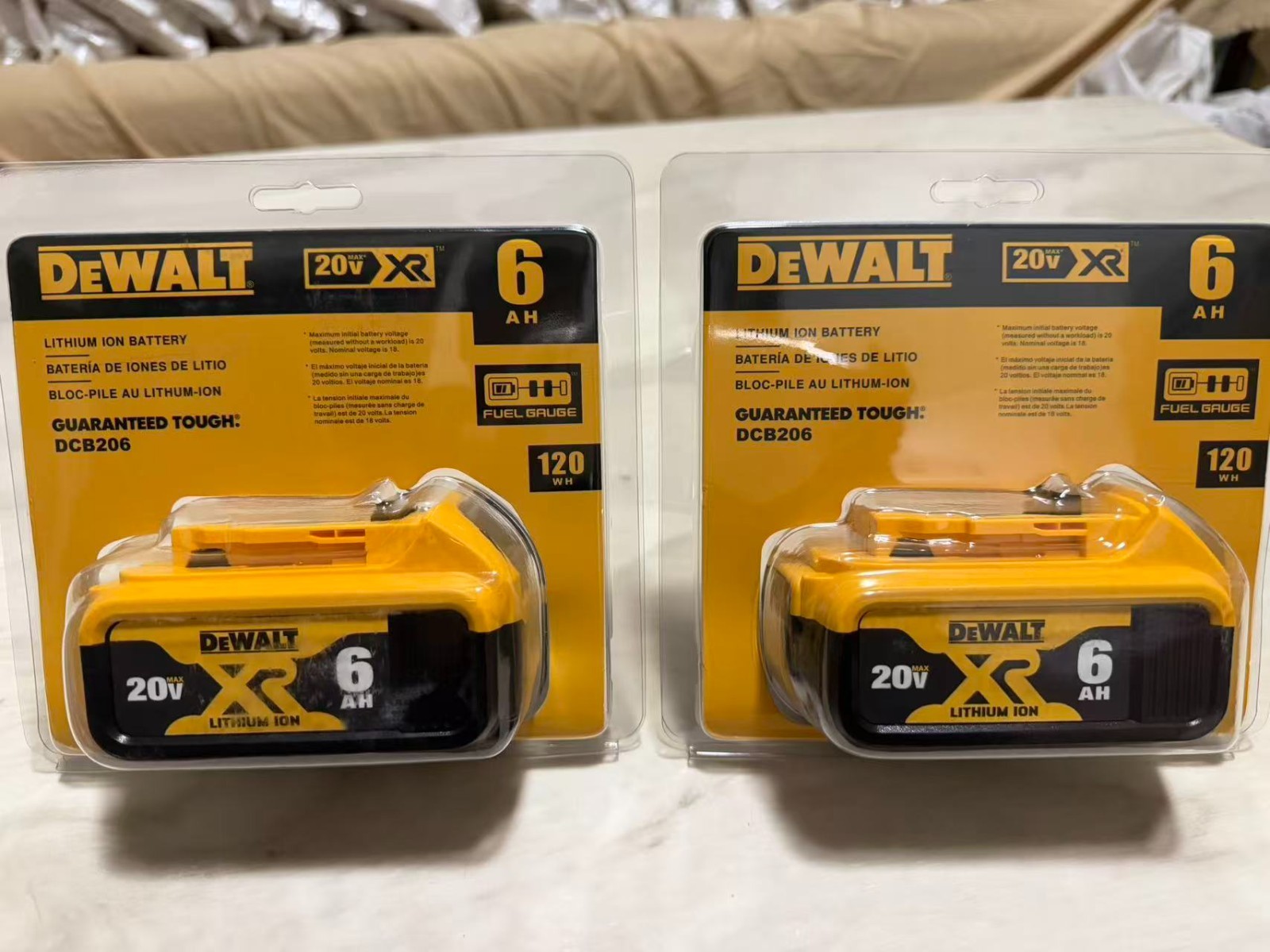 DEWALT DCB206-2 20V MAX XR Li-Ion Battery – 2 Pack
