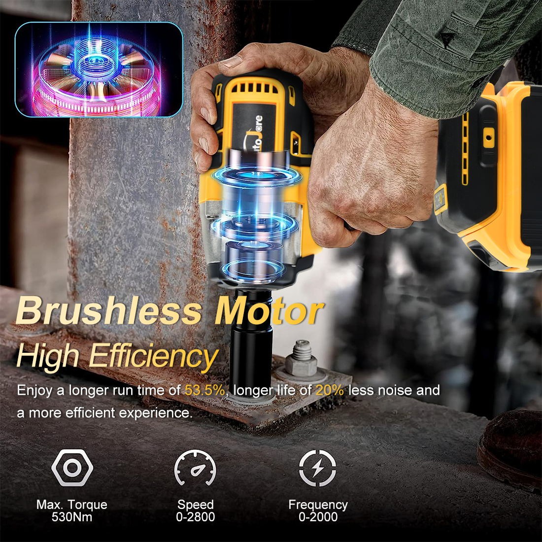 For Dewalt 20V Battery Cordless Impact Wrench 1/2″ Brushless Bare Tool Only
