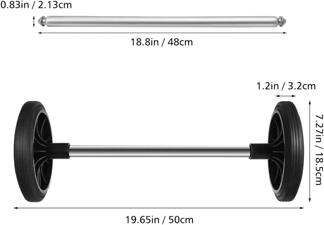 Healeved Garbage Can 7.25″ Wheels Replacement with Hollow Shaft Axle
