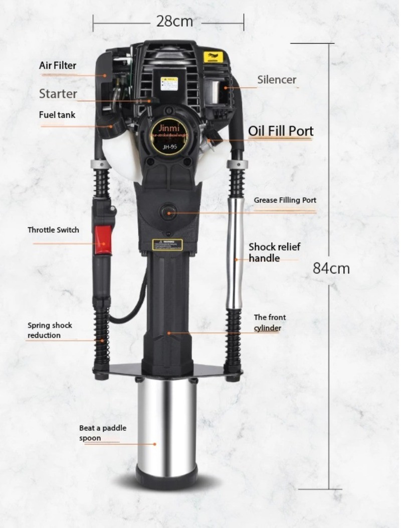 95 Octane Gas-Powered Pile Driver: A Portable, Electric Pile-Driving Tool
