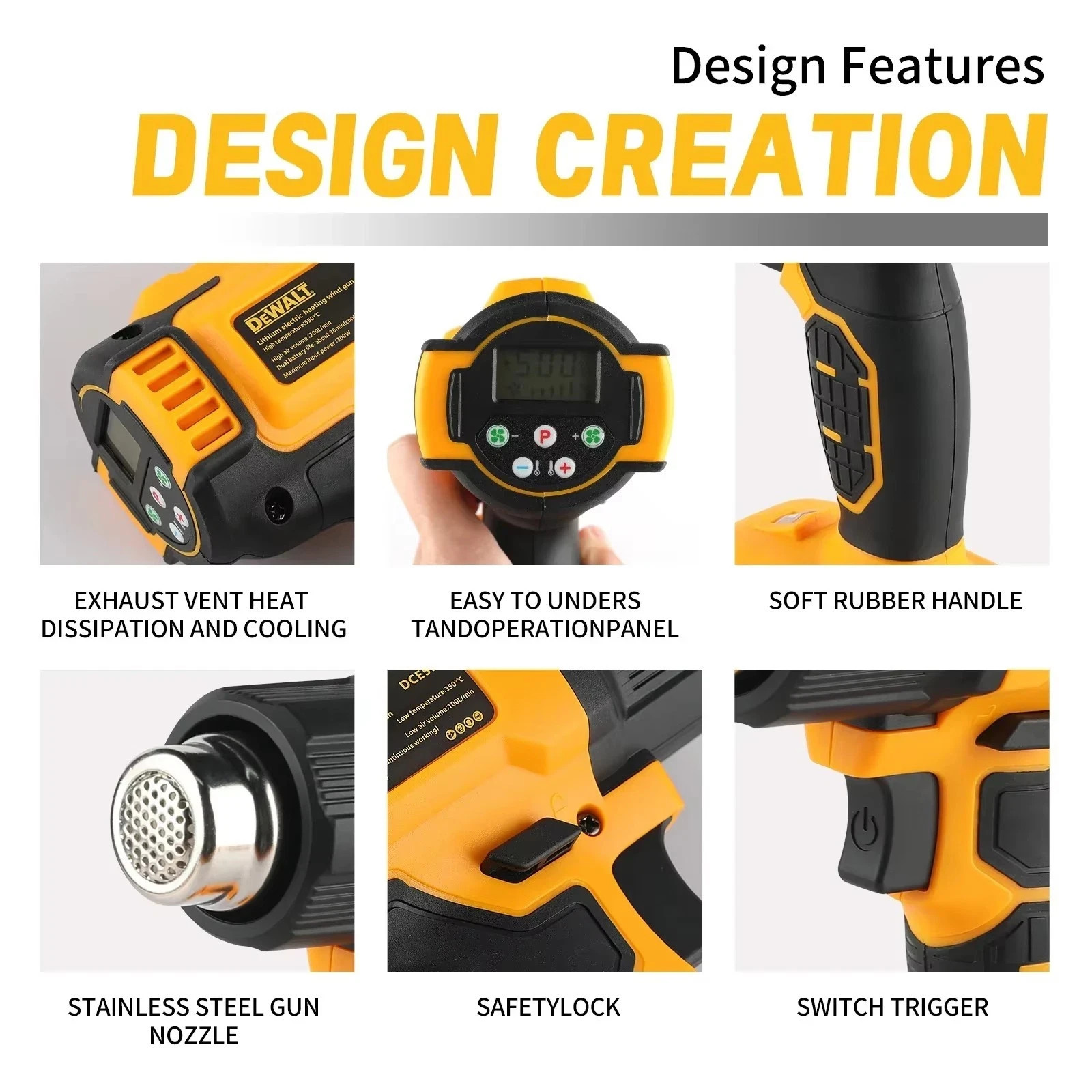 DEWALT DCE530N 20V MAX Cordless Compact Heat Gun Tool only