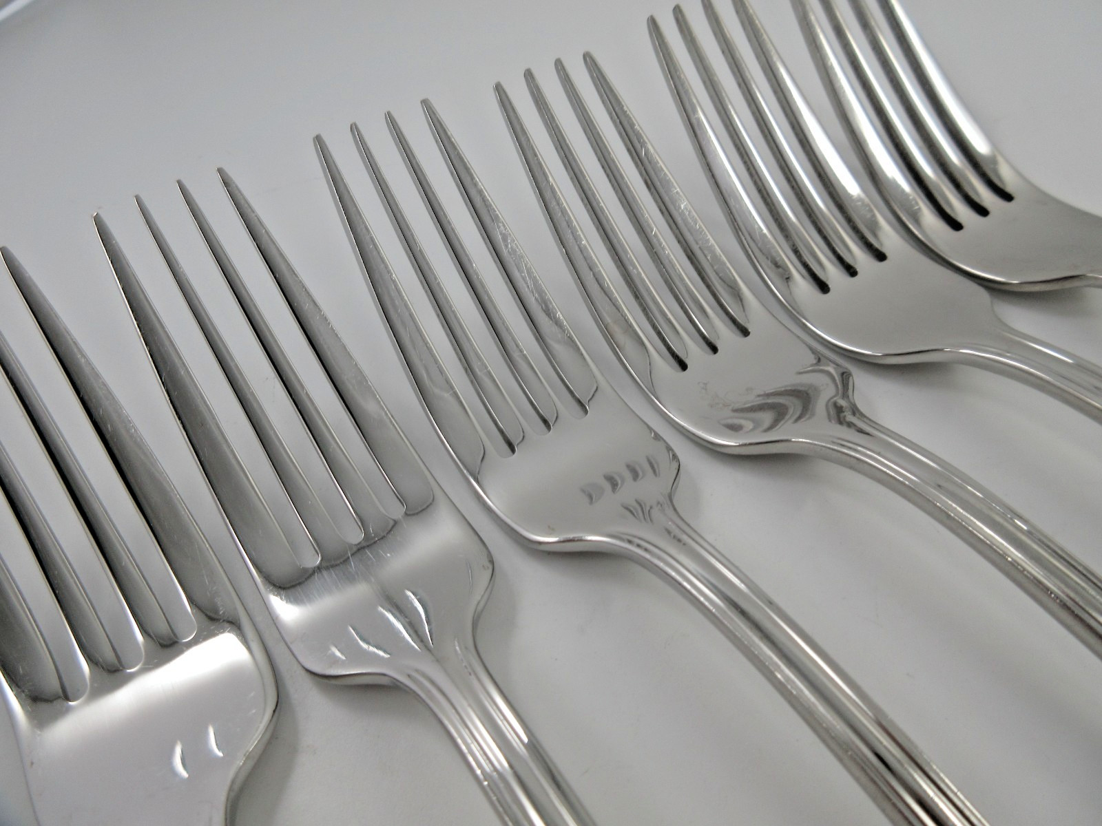 Reed & Barton ARLINGTON, NEWTON 6 Dinner Forks Glossy 18/10 Stainless Steel