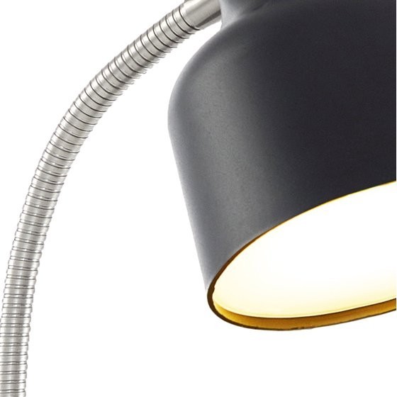 Mainstays LED Desk Lamp with Catch-All Base & AC Outlet, Matte Black