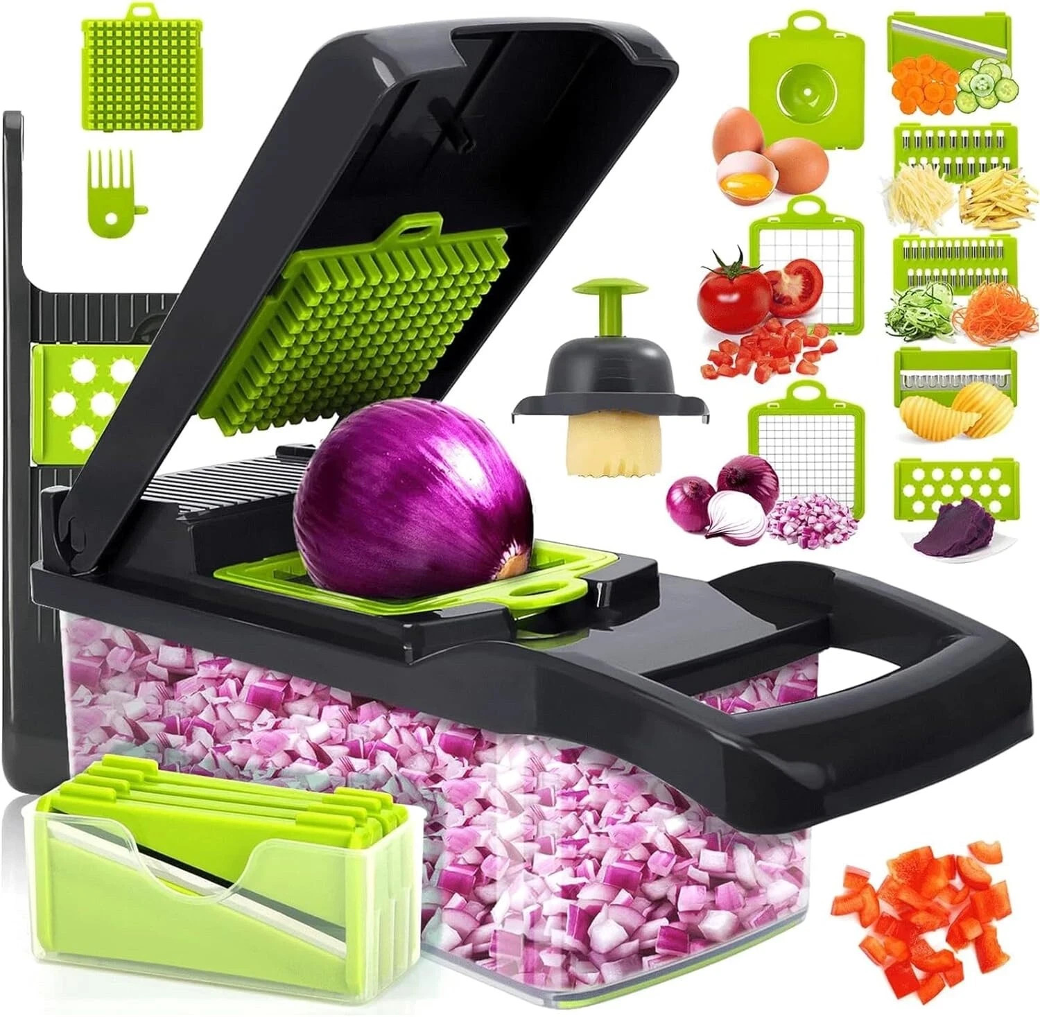 16-in-1 Vegetable Chopper Onion Dicer Mandoline Slicer Food Cutter Kitchen Tool