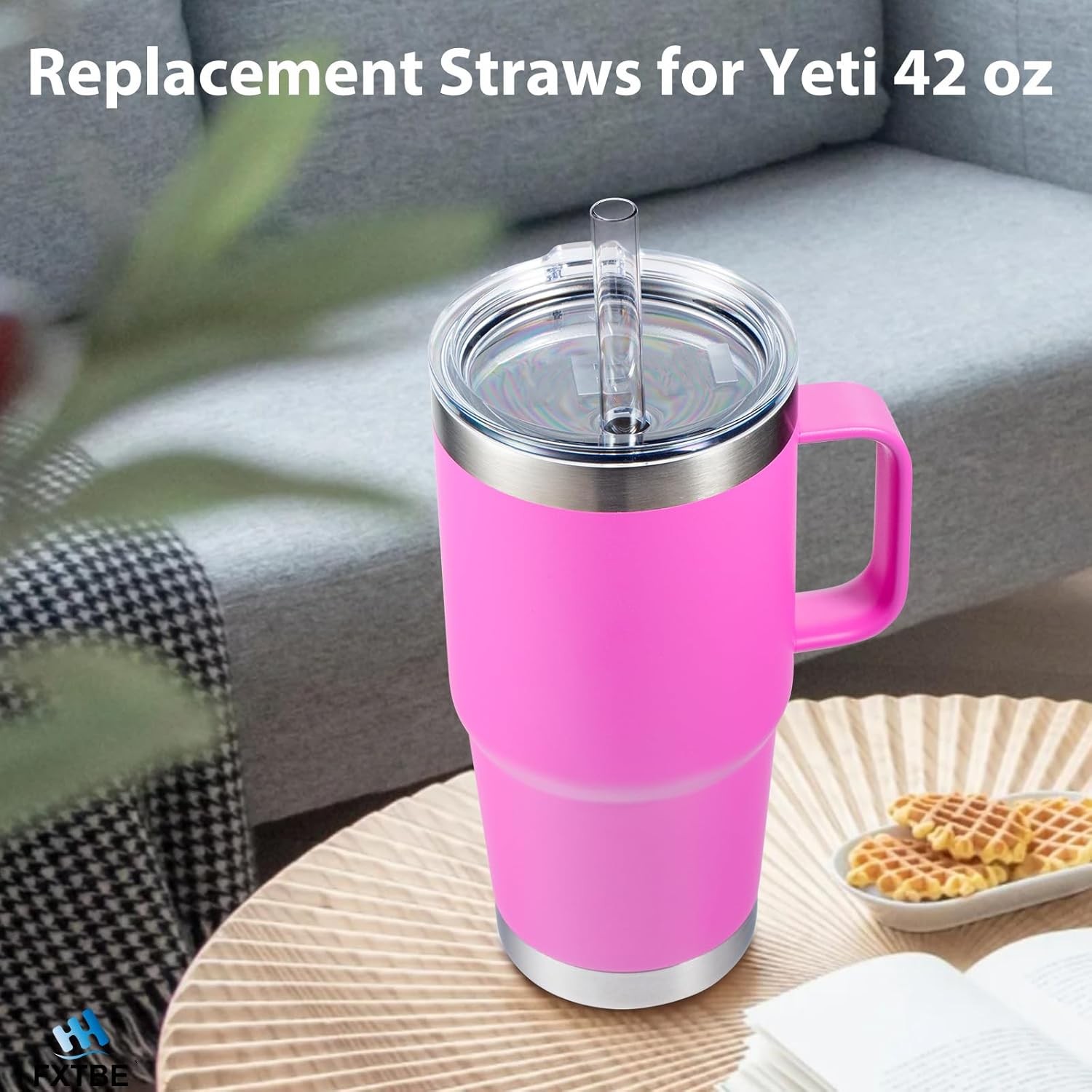 Straws for Yeti 42 OZ Cup, Replacement Straw for Yeti 42OZ Straw Mug, Long