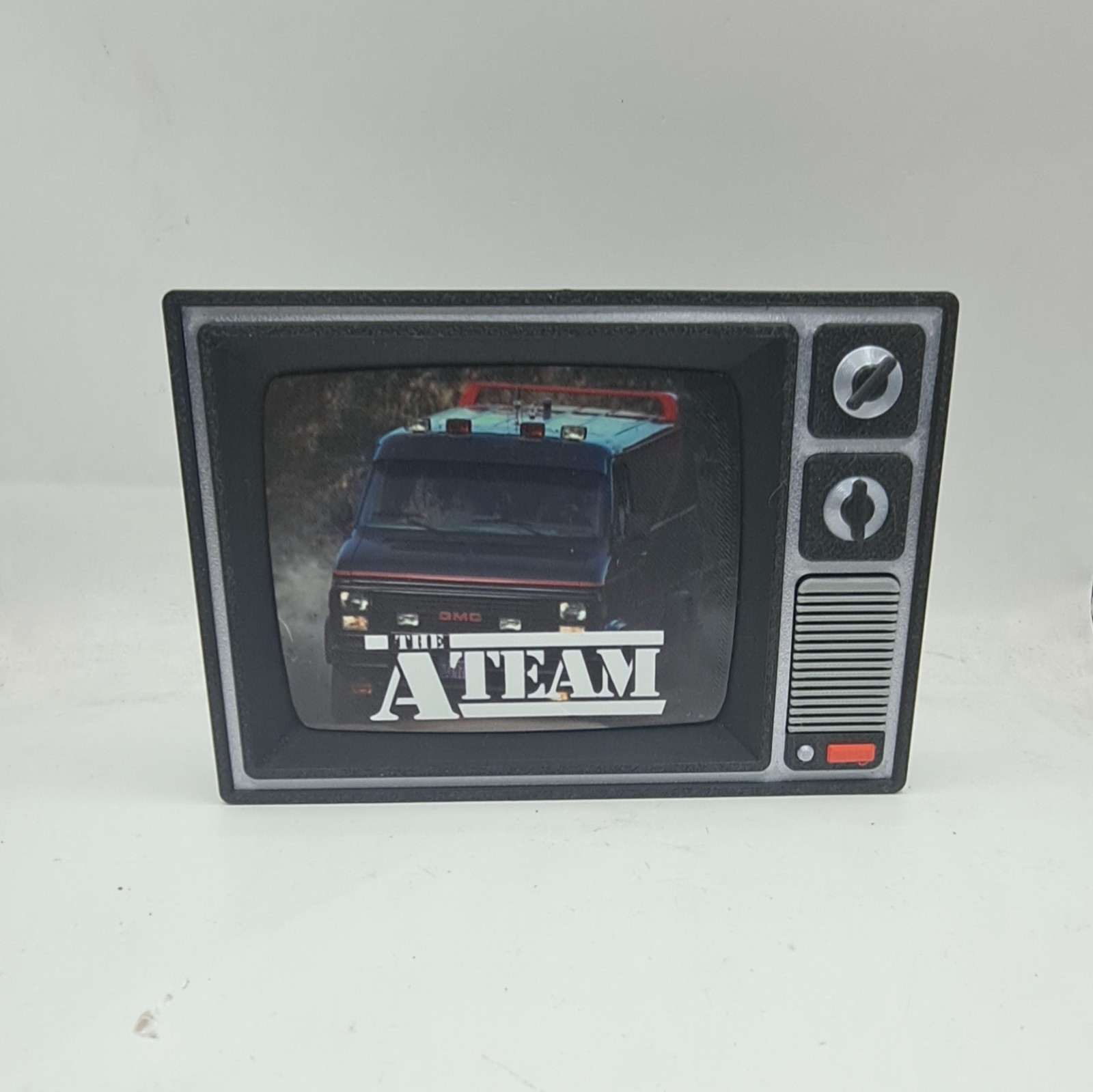 The A-Team Retro TV Display Stand Desk Art 1980s TV Show Helicopter