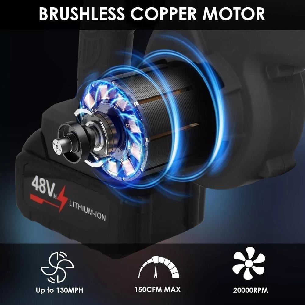 New Cordless Leaf Blower Vacuum Handheld Electric Leaf Blower With 2 Battery USA