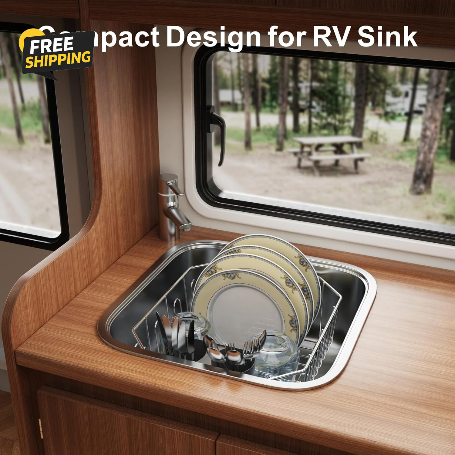 Small in Sink Dish Drying Rack – Stainless Steel Compact Dish Drainer