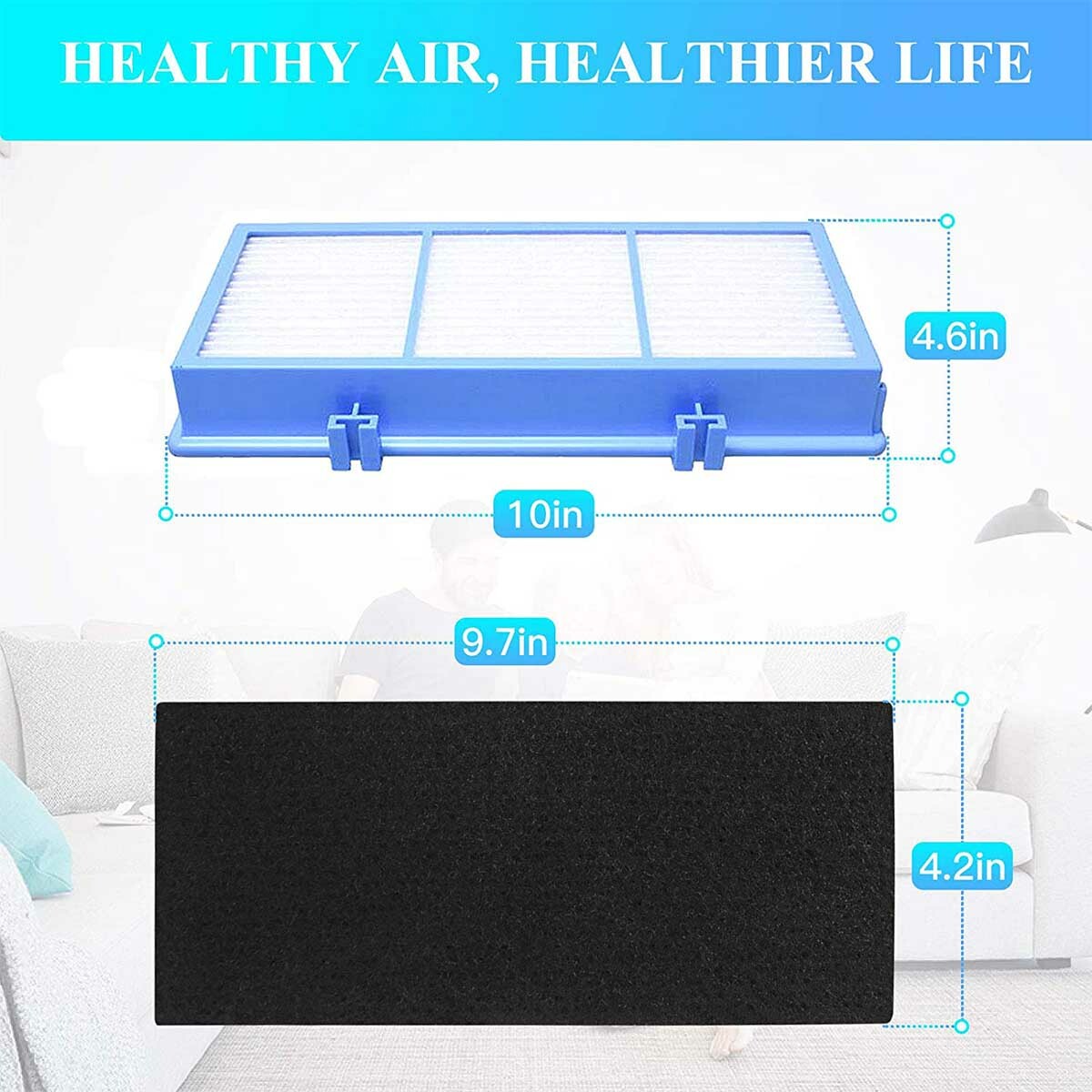 Air Purifier Filters For Holmes AER1 HEPA Type Total HAPF30AT & HAP242-NUC