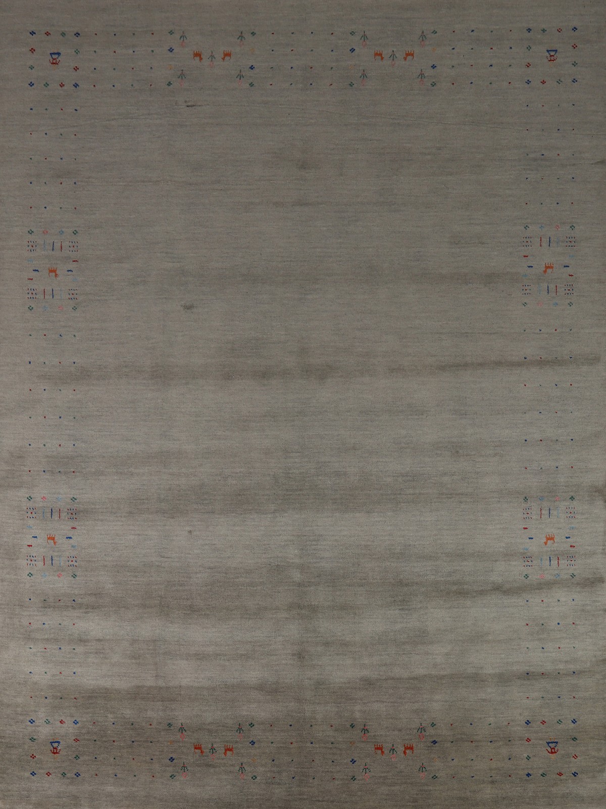 Gray Tribal Indian Area Rug 8×10 Hand-knotted Wool Oriental Carpet for Any Room
