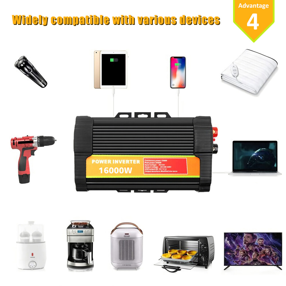 16000W Complete Solar Panel Kit Solar Power Generator 100A Home 110V Grid System