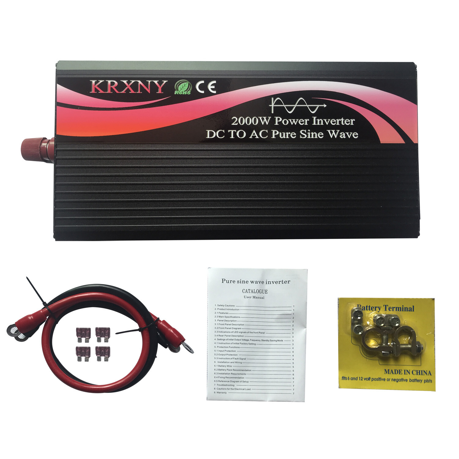 2000W Off Grid Pure Sine Wave Power Inverter 48V DC to 110V 120V AC 60HZ US