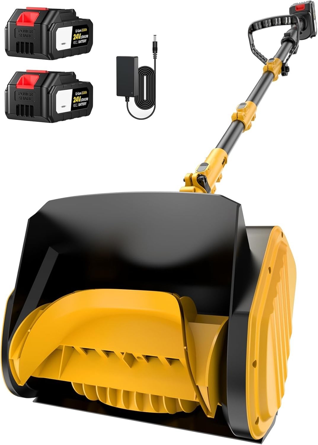 Electric Snow Shovel, 21000RPM Cordless, 13″ Snow Shovel with 2 Battery Packs