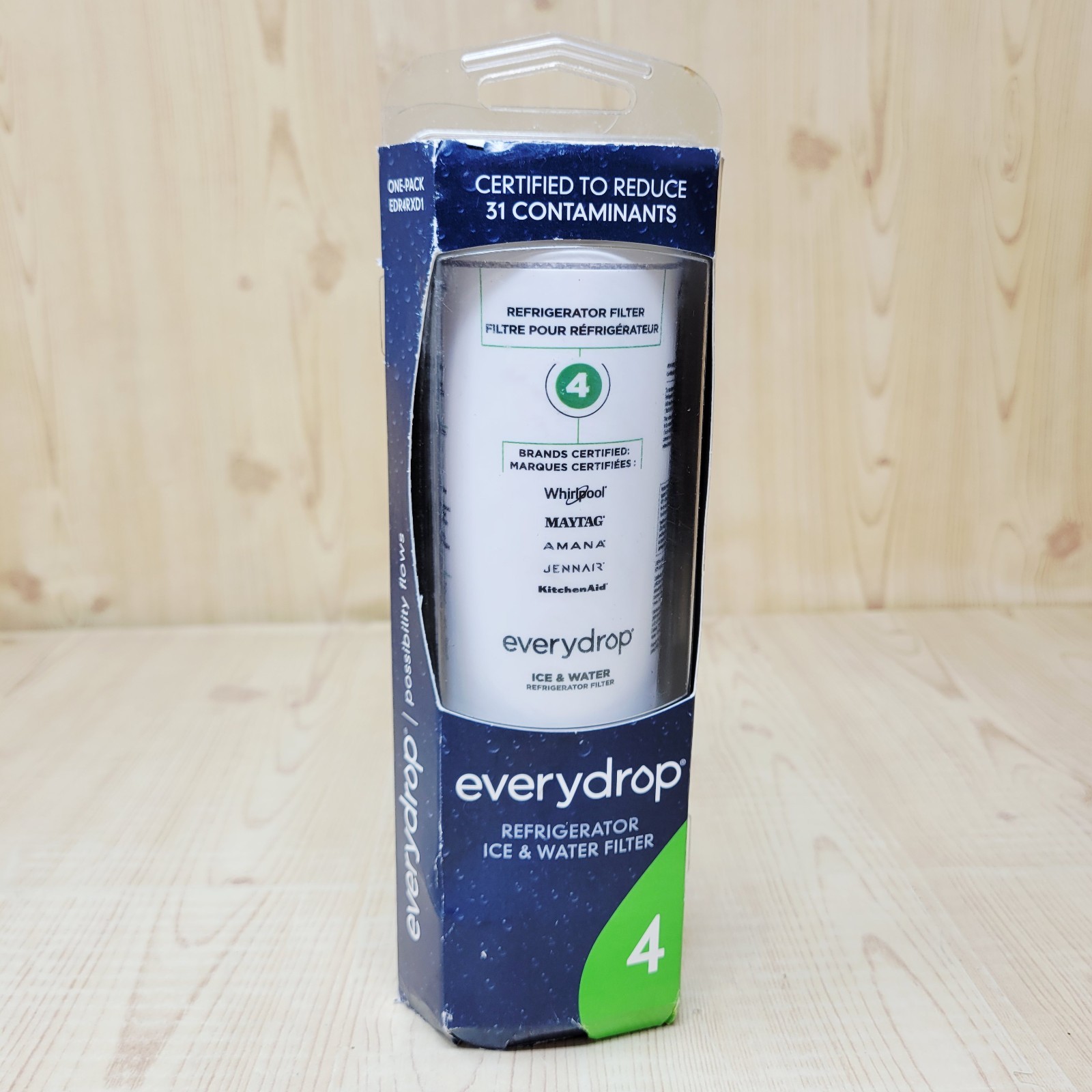EveryDrop Water Filter 4 EDR4RXD1 Fridge Ice 6-Month Whirlpool