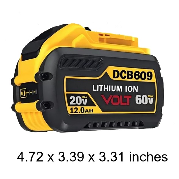 2PCS 12.0AH DCB609-2 20V/60V MAX FLEXVOLT Lithium Ion Battery For DEWALT DCB612