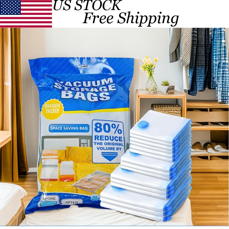 5pcs Jumbo Vacuum Storage Bags Bedding Clothes Travel Space Saver