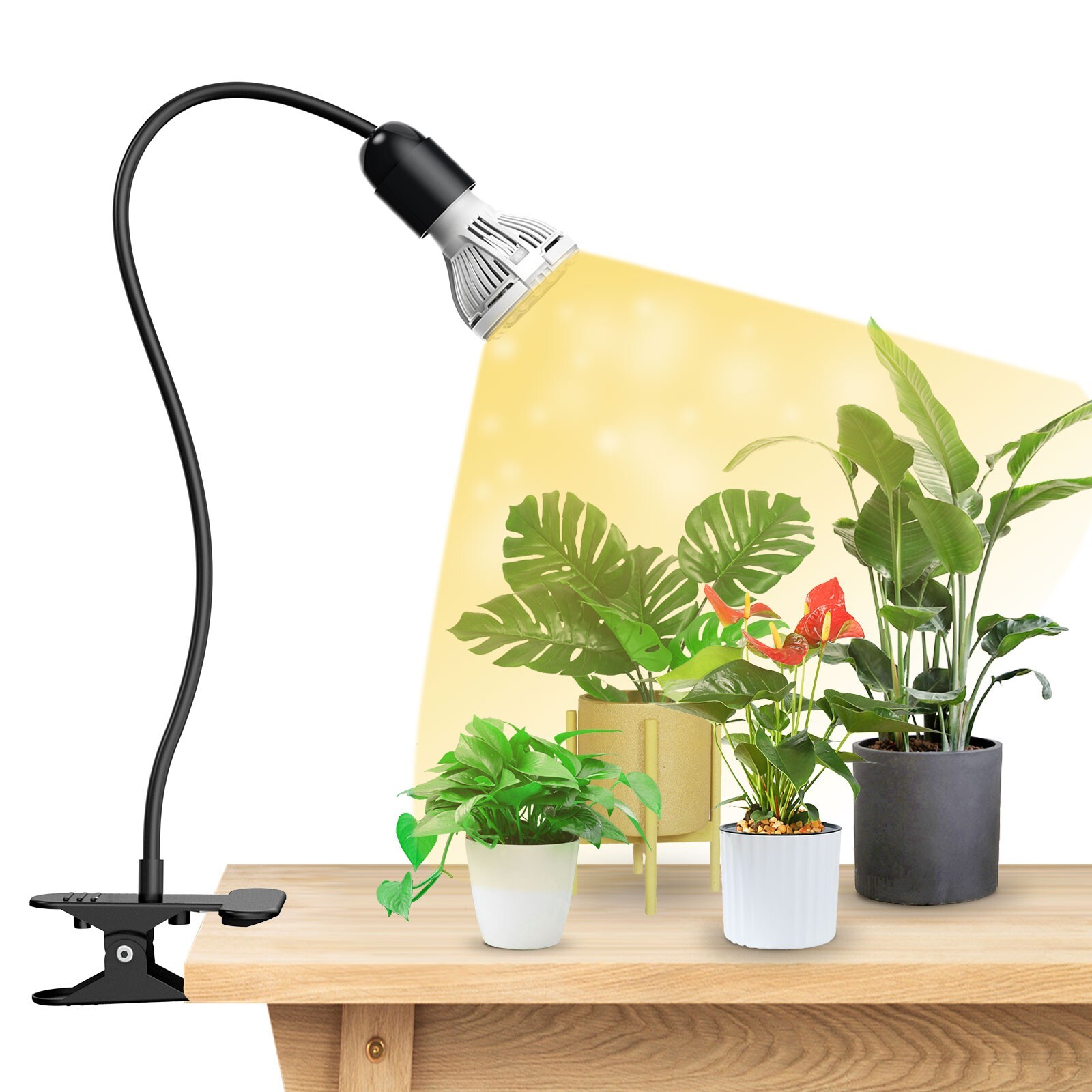 SANSI LED Grow Lights for Indoor Plants Full Spectrum Pot Clip Grow Light USED