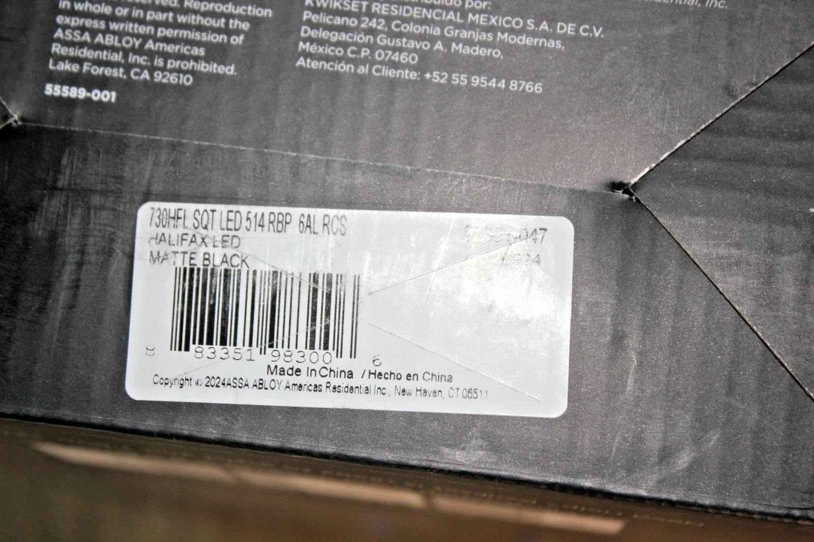 2-Pack Kwikset Signature Series Halifax LED Motion Activated Matte Black Interio