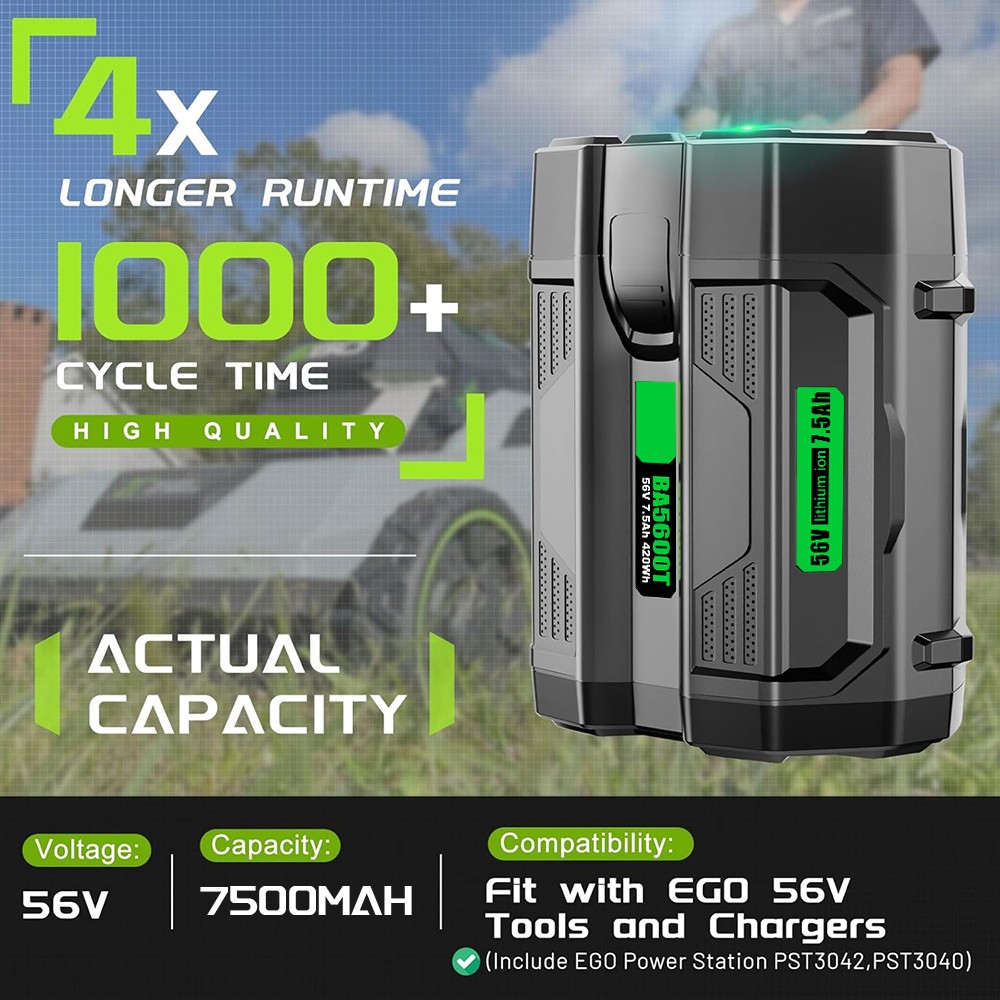 7.5Ah 56V Lithium-ion Battery For EGO BA5600T BA4200T BA2800 BA1400T CH2100 NEW