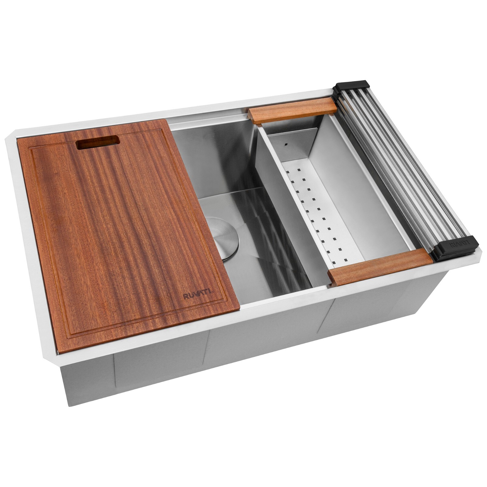 Ruvati 32-inch Undermount Workstation Kitchen Sink Single Bowl – RVH8300
