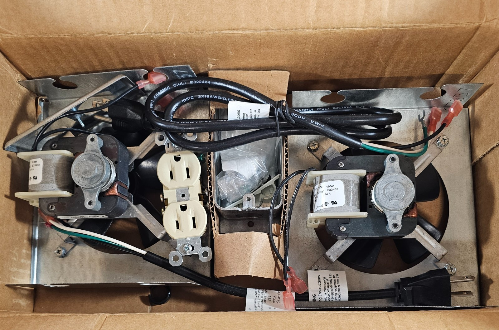 Heatilator FK18 Axial Dual Fan Kit Fireplace Blower Hearth & Home NOS Complete