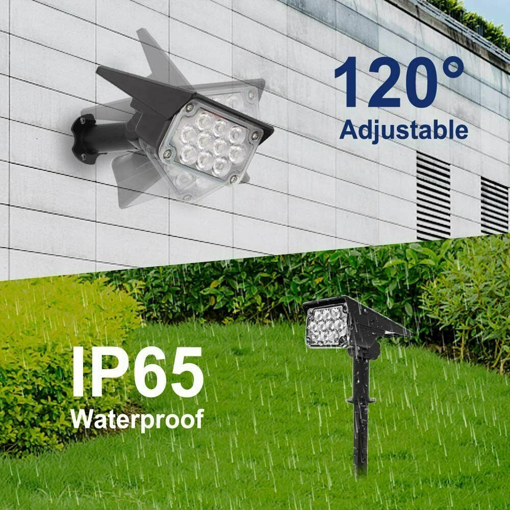 T-SUN 4Pcs Solar Spot Lights Outdoor Color Changing IP65 RGB Lights Outdoor US