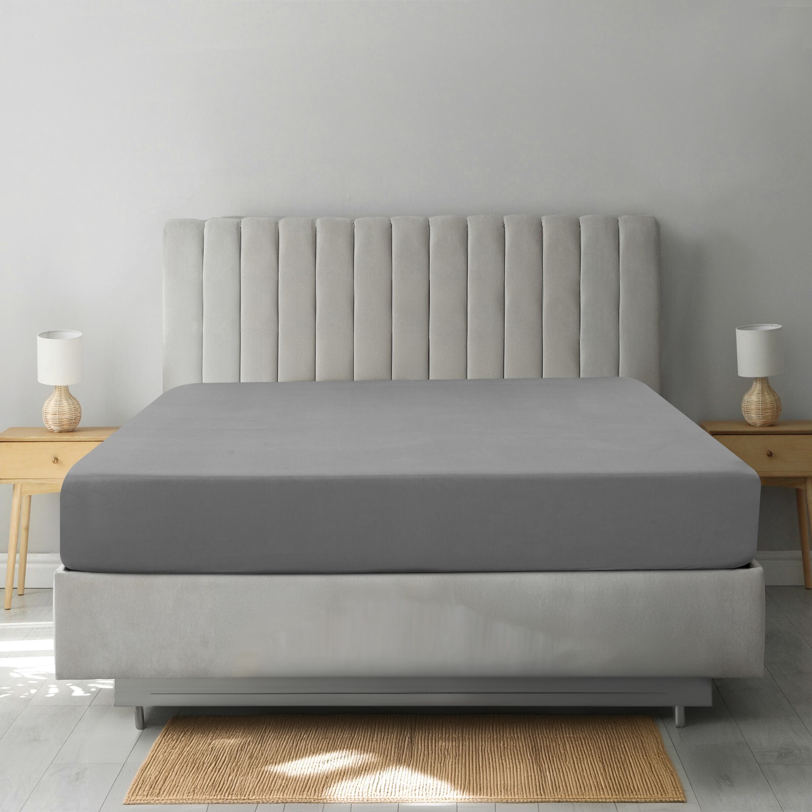 Hotel Quality Fitted Sheet Deep Pocket Breathable Soft Elastic Mattress Sheets