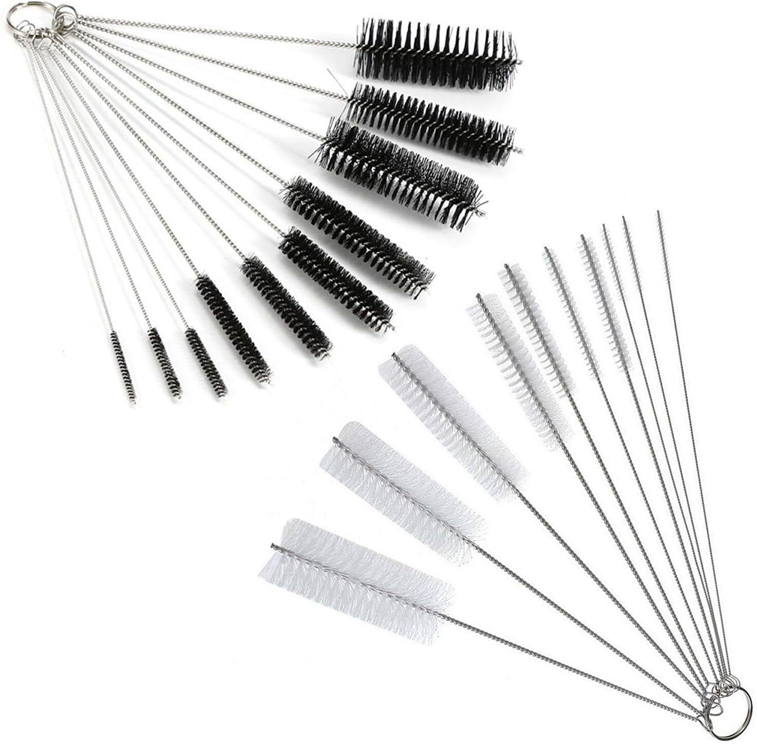 US Nylon Straw Brush Cleaner Bottle Tube Pipe Small Long Cleaning 1-10Set