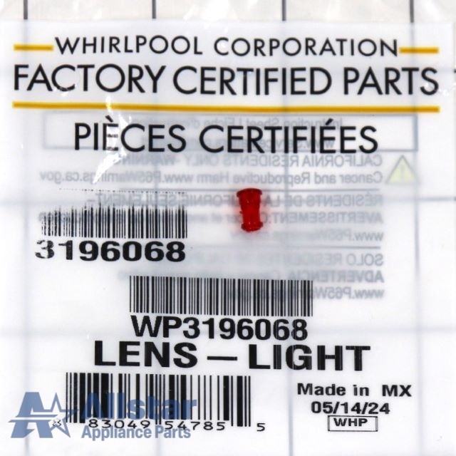 Whirlpool Range Indicator Light WP3196068