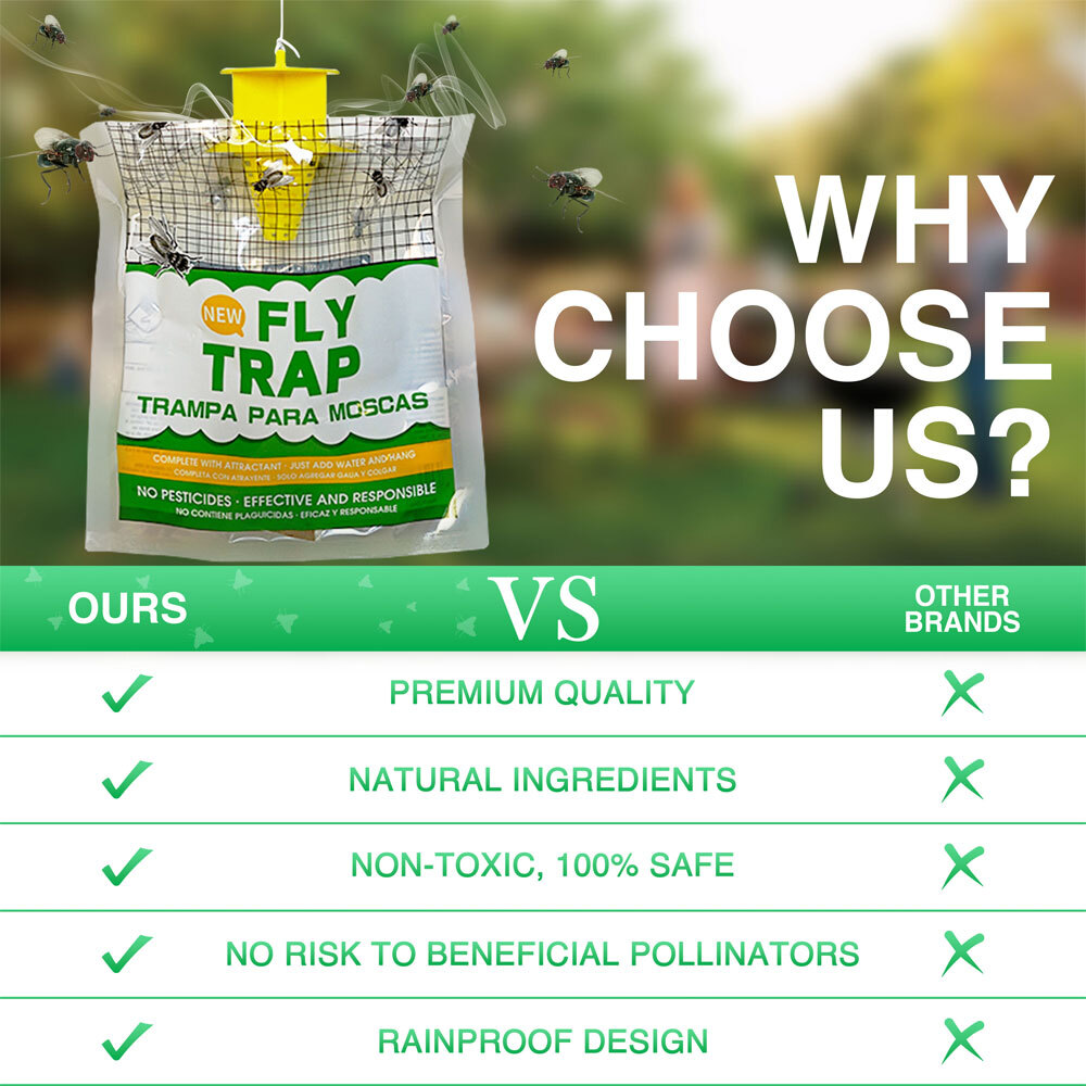 outdoor disposable fly traps to keep outdoor ranches free from annoying fly