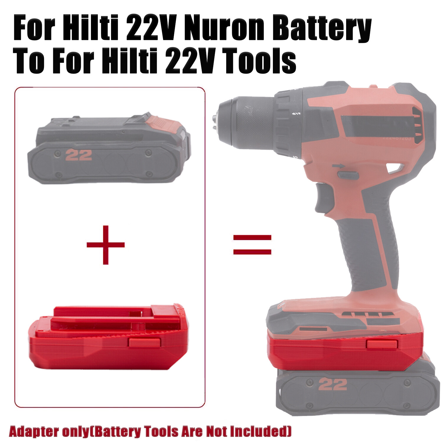1x Adapter For Hilti 22V Nuron Lithium-Ion Battery To For Hilti 22V Old Tools