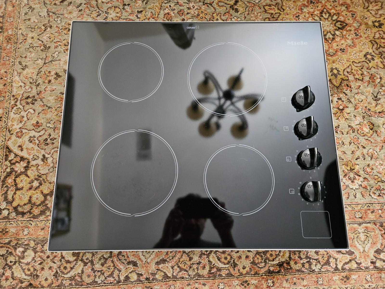 Miele KM 421, 24 in. Self-Contained Ceran Glass Electric Cooktop – 4 Burner