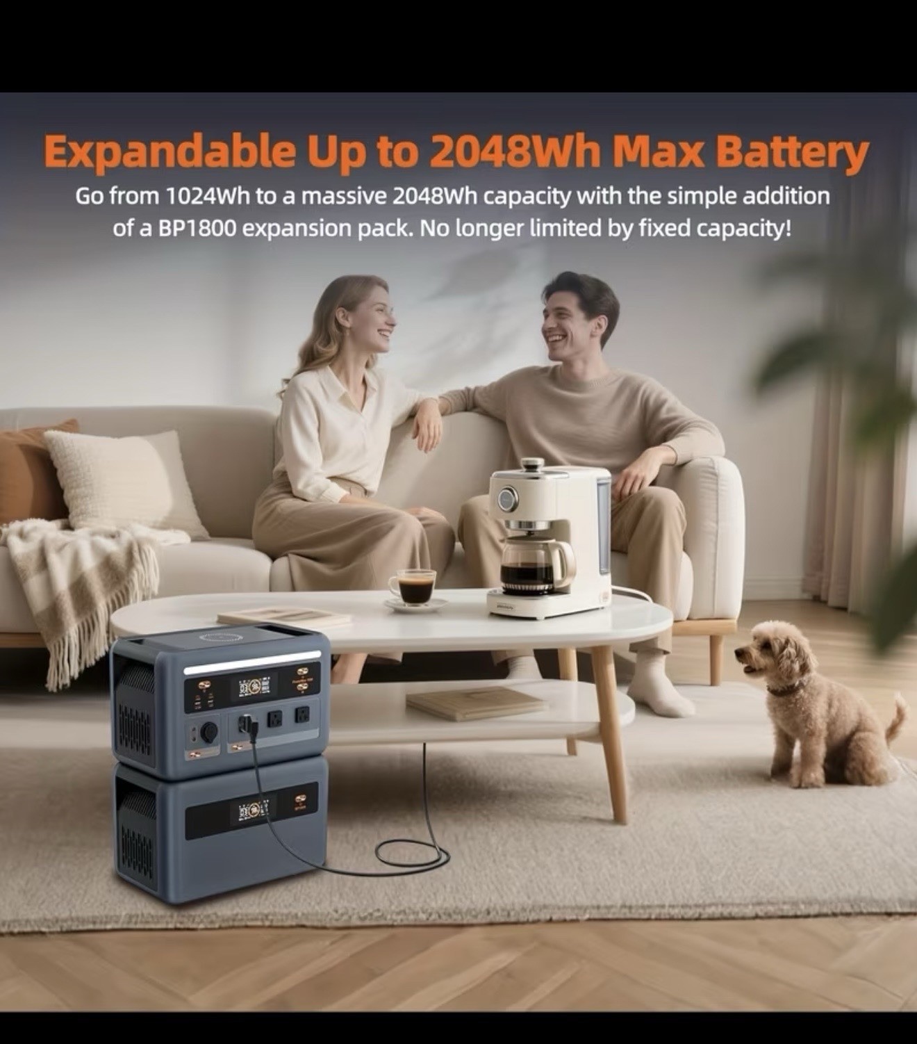 Oscal power station 1800W, 1024wh Lifepo4,3600w Surge 100w Usb-C Output, 8ms UPS