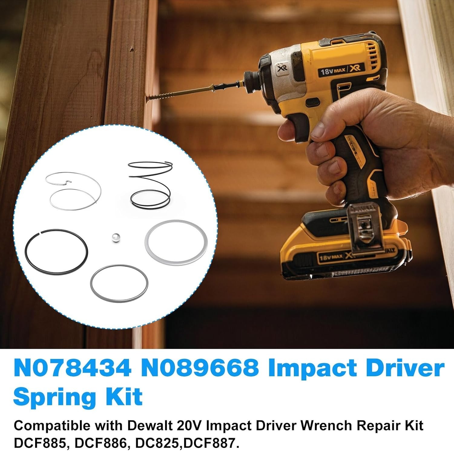 Updated DCF885 Impact Driver Spring Kit FOR Dewalt 20 V Impact Driver Parts DCF8