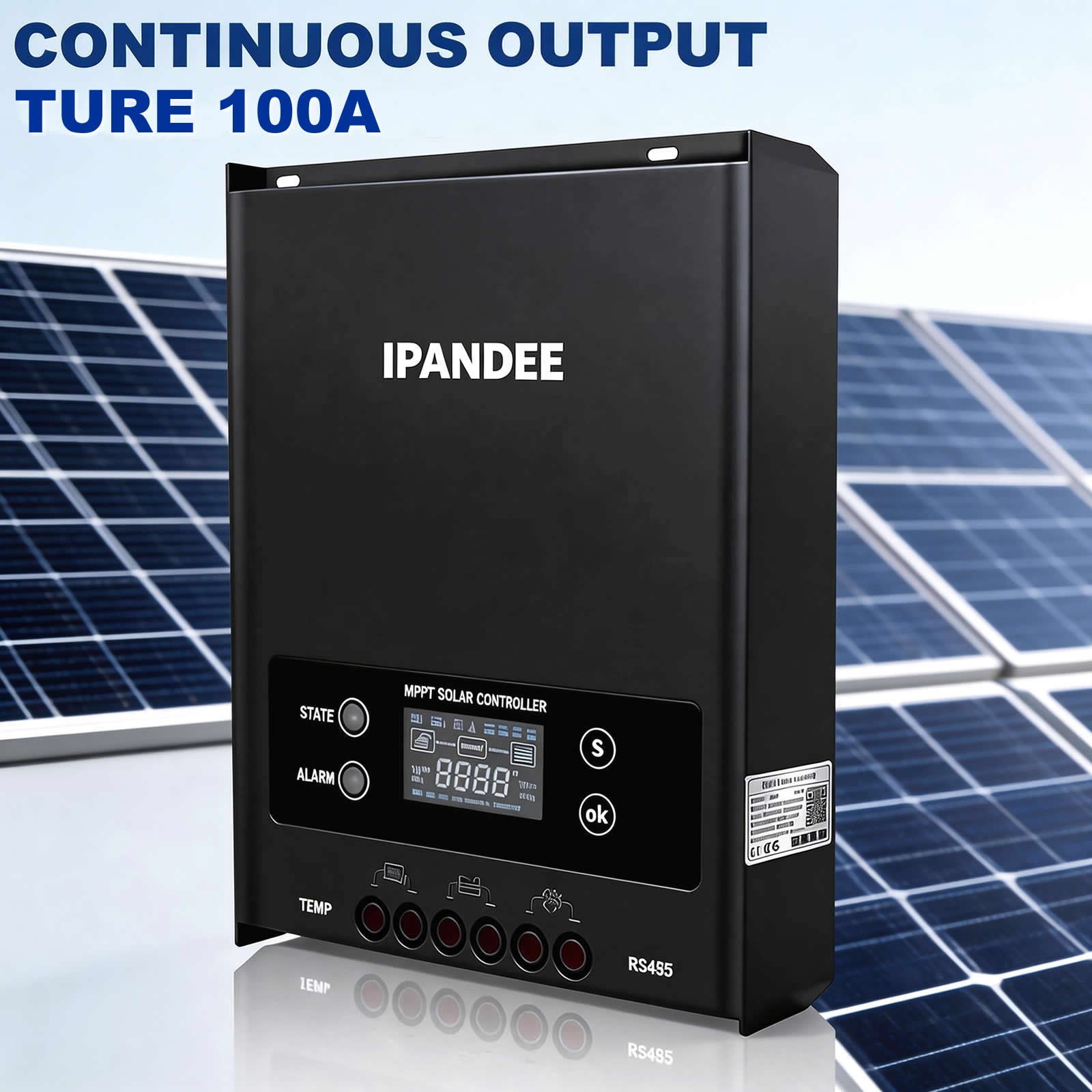 100A MPPT Solar Charge Controller 12V/24V/36/48V Battery Solar Regulator Max250V