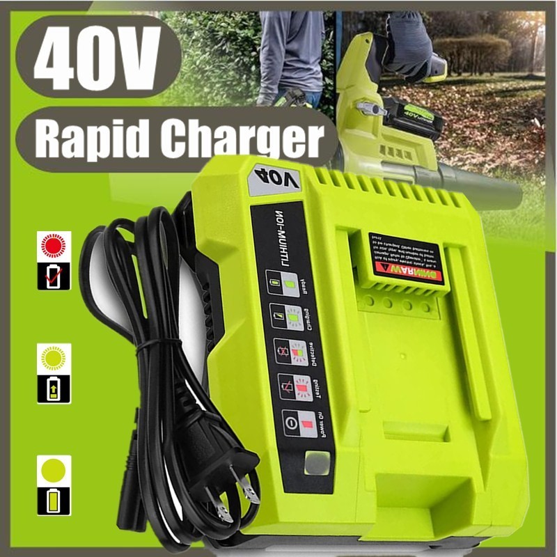 Rapid OP401 Charger For Ryobi 40V 6.0Ah Battery 40 Volt Lithium OP4050 OP40602