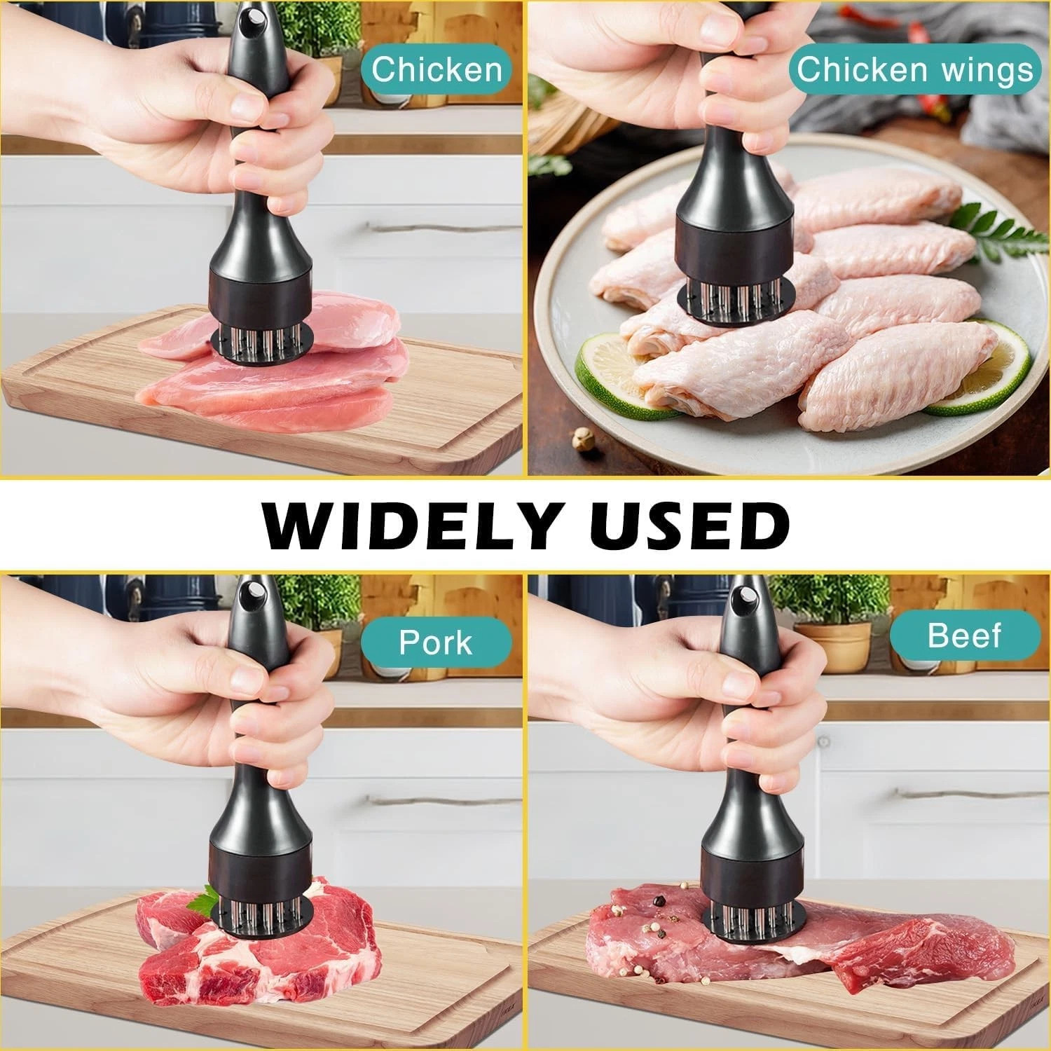 USA Professional Meat Tenderizer With 21 Stainless Steel Needle Kitchen Tool