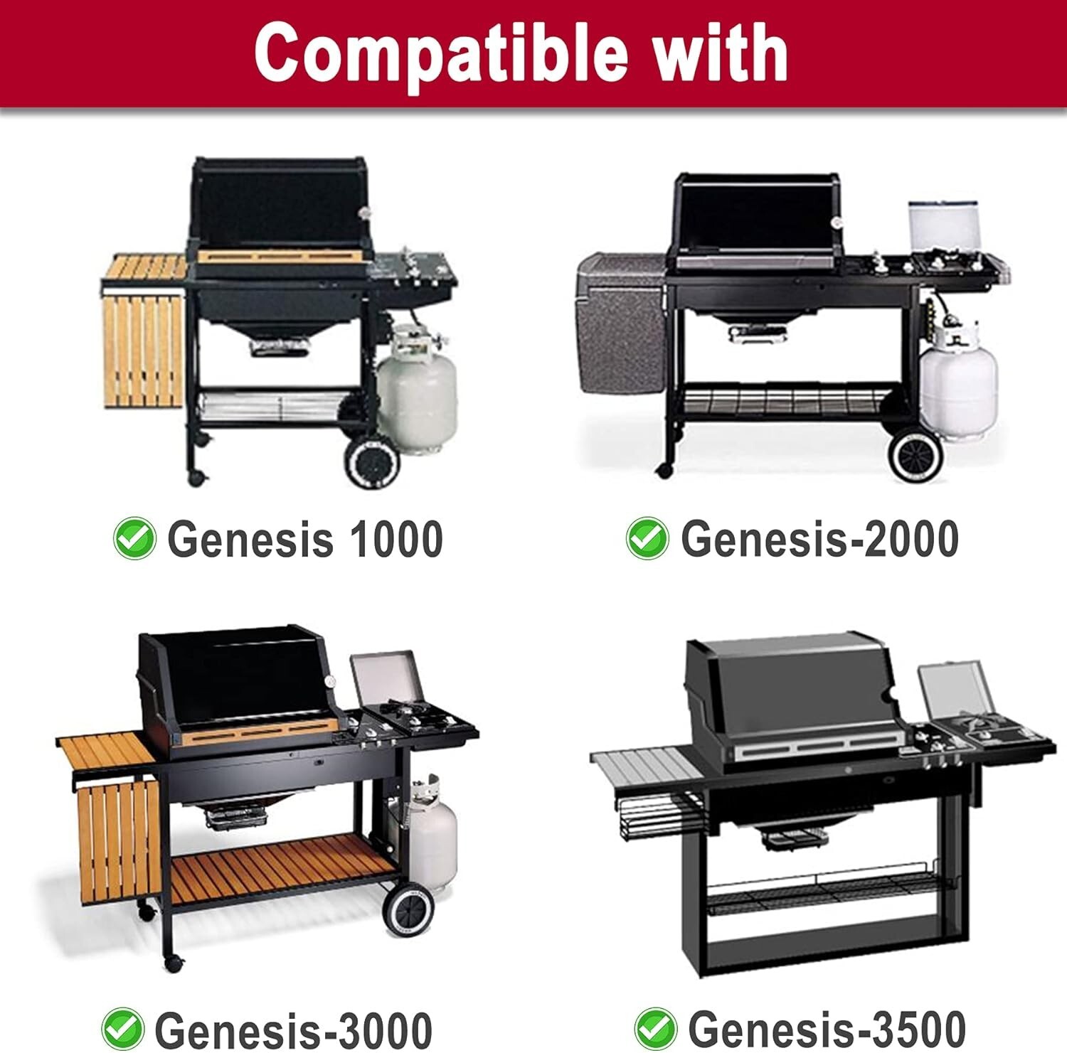 7638 17.5″ Grill Grates for Weber Spirit I & II 300 Genesis Silver B/C Gold B/C