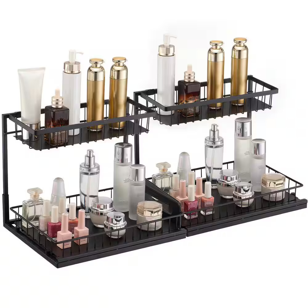 2-Piece 2-Tier Wire Pull-Out Cabinet Organizer – 10.7 In. X 14.2 In. under Sink