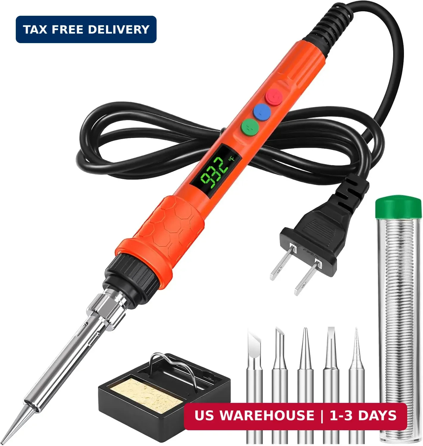 Soldering Iron Kit, 120W LED Digital Solder Iron Soldering Gun kit, Smart Temper