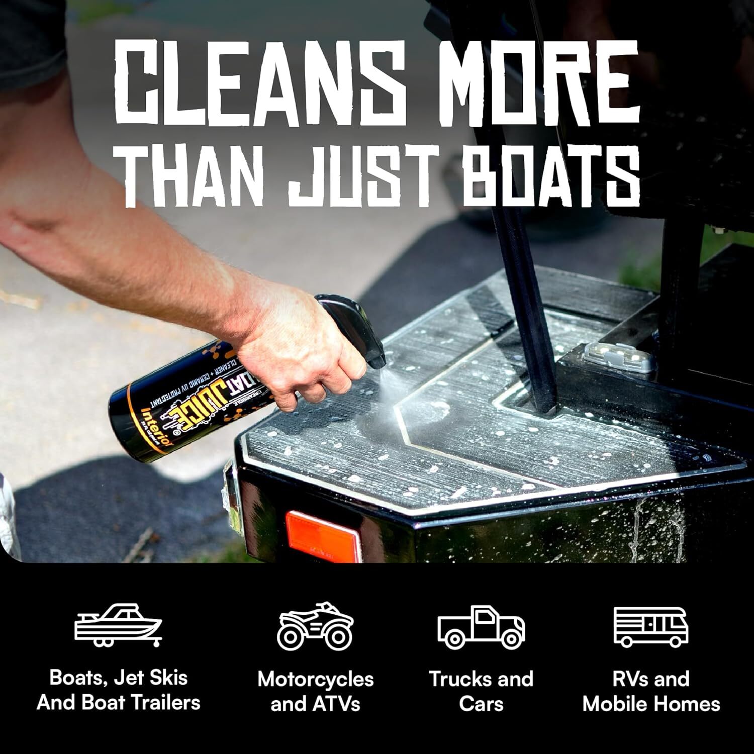 2In1 Interior Boat Cleaner & Protectant Spray | Vinyl Boat Seat Cleaner + Cerami