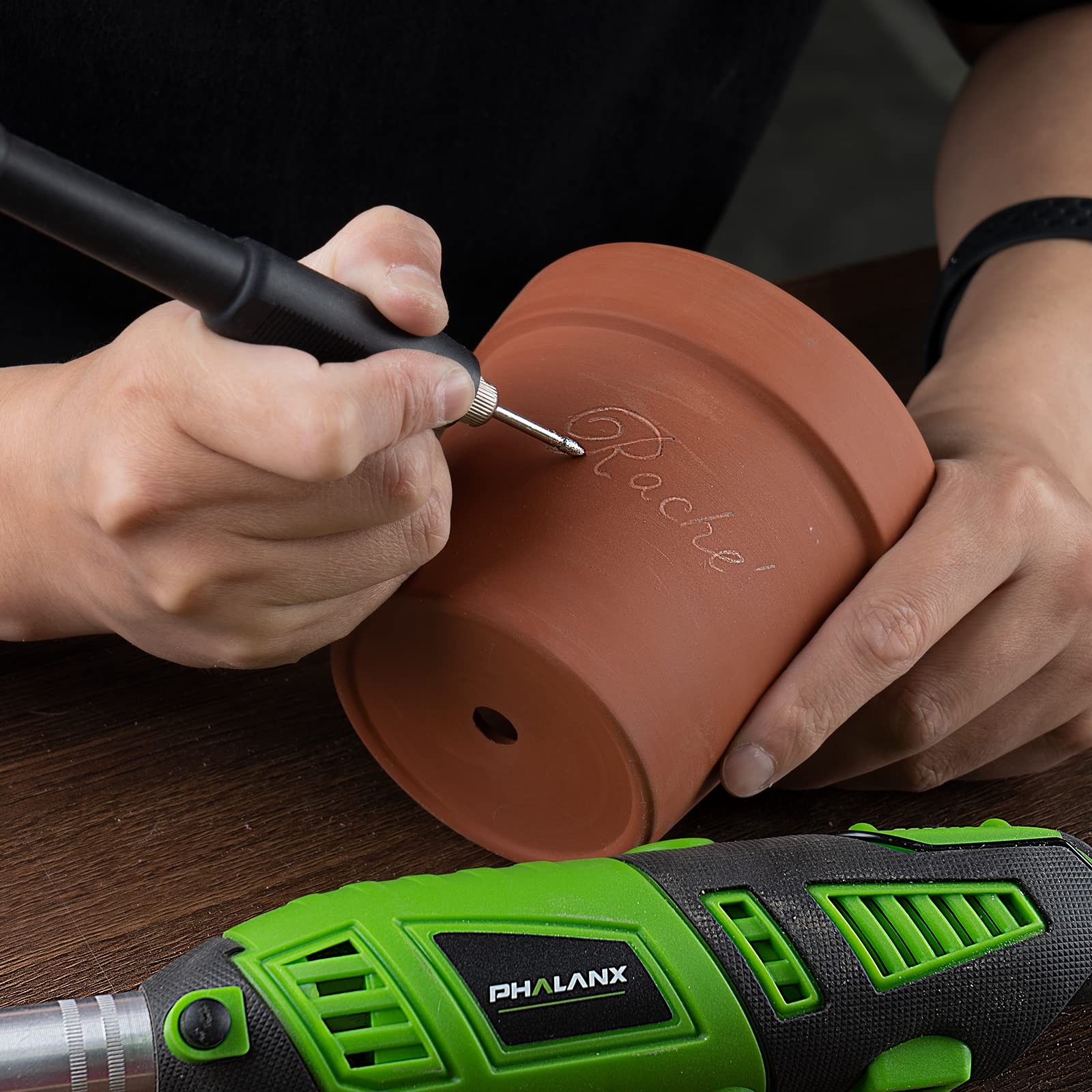 180W Rotary Tool Kit, 1.5-Amp 6 Variable Speed with Flex Shaft, 8000-32000RPM…